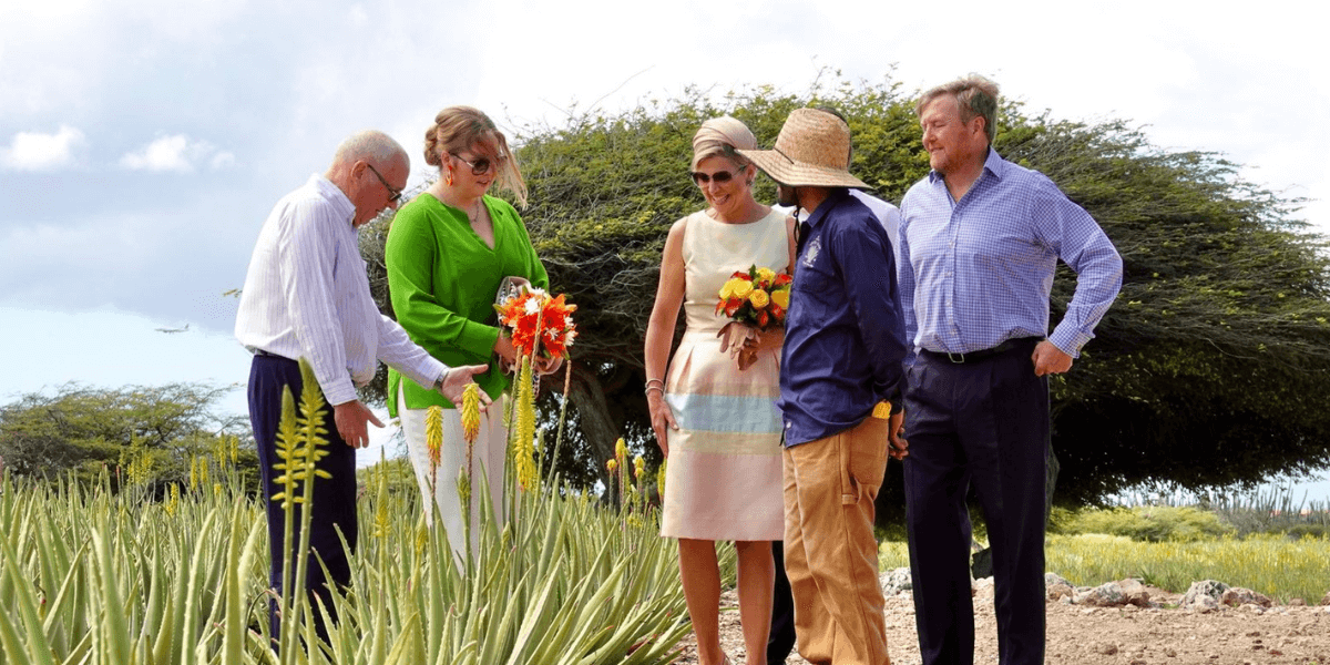 Koninklijk bezoek aan onze Aloë plantages en fabriek op Aruba!